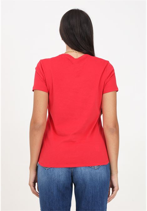 Women's red short sleeve t-shirt with necklace ELISABETTA FRANCHI | MA00946E2CG5